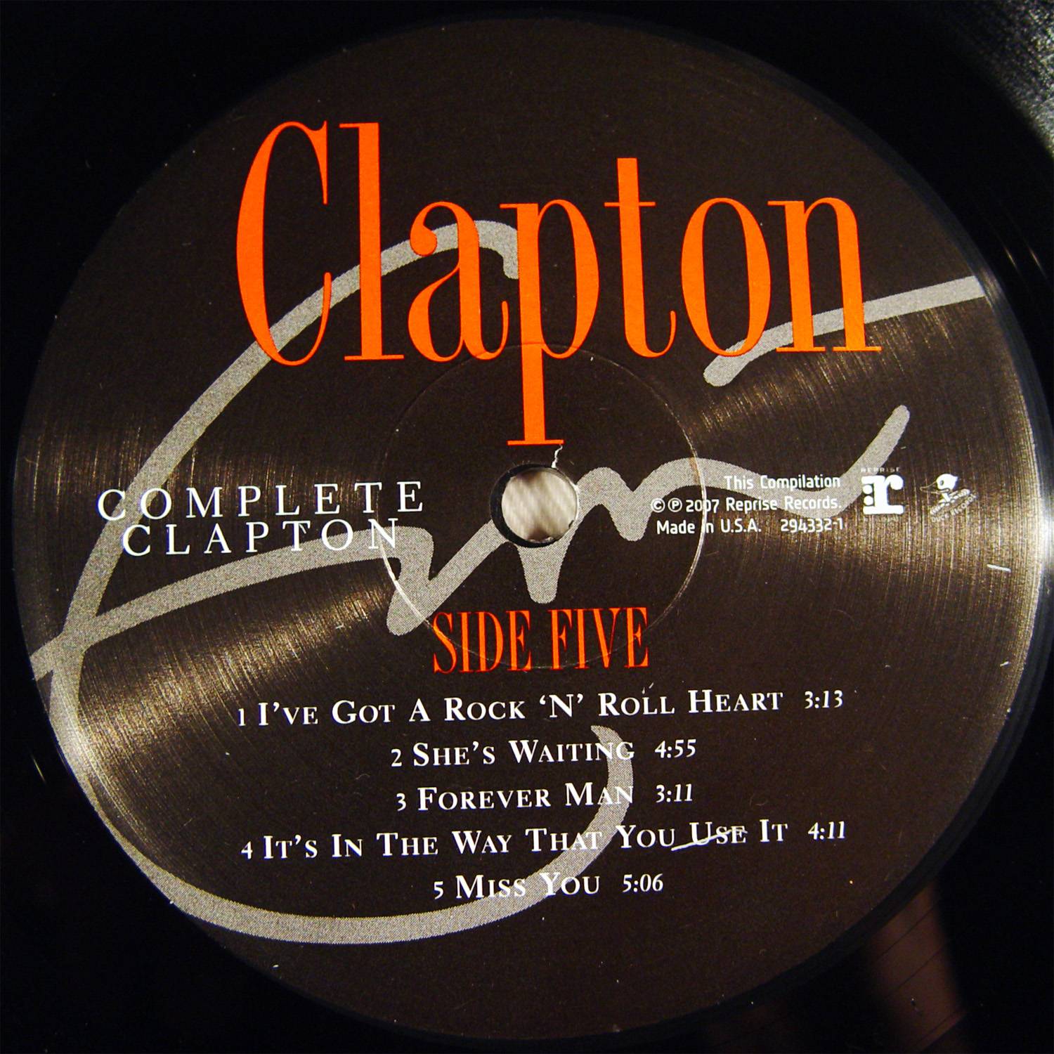 Eric Clapton The Complete Clapton 1982 2006 [lp label a us]